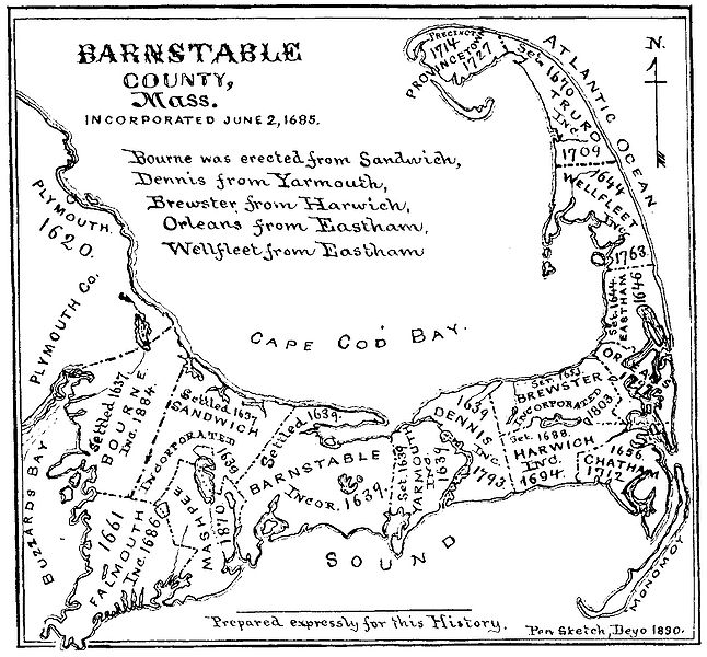 Mappa di Capo Cod / Wikipedia